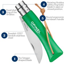 Opinel Inox Trekking 7 No Paslanmaz  Çelik Çakı (Yeşil)