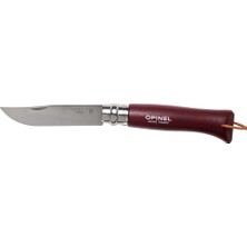 Opinel Inox Trekking 8 No Paslanmaz  Çelik Çakı (Bordo)