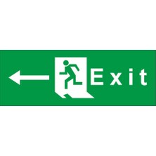 Okularenkkat Exit Sol Ok Uyarı Levhası 12 cm x 28 cm
