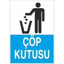 Okularenkkat Çöp Kutusu Uyarı Levhası 35 cm x 50 cm