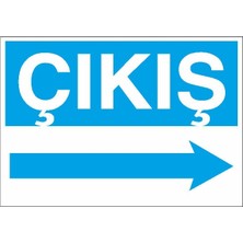 Okularenkkat Çıkış Sağ Ok Uyarı Levhası 25 cm x 35 cm