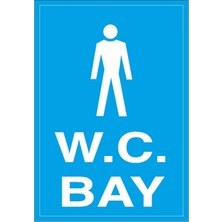 Okularenkkat W.c. Bay Uyarı Levhası 18 cm x 25 cm