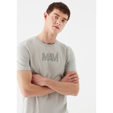 Mavi Erkek Mavi Logo Baskılı Gri Tişört 066846-34638