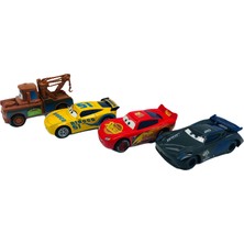 Medska Şimşek Mcqueen Cars Mater Jackson Storm Cruz Ramirez Oyuncak Arabalar Metal 4\'lü Set