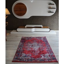 Arte Halı Vintage Kırmızı Salon Halısı Modern Mutfak Halısı Dekoratif Yıkanabilir Kilim Kaymaz Taban Koridor Yolluk Butik Halı Modelleri