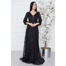 Kalopya Mimoza 13312 Dantel Uzun Elbise