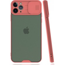 Nettech Apple iPhone 11 Pro Max Uyumlu Platin Kamera Kızaklı Silikon Kılıf
