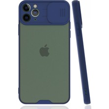 Nettech Apple iPhone 11 Pro Max Uyumlu Platin Kamera Kızaklı Silikon Kılıf