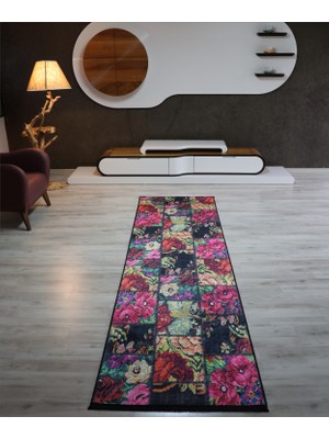 Patchwork Salon Halısı Karabağ Mutfak Halısı Kırkyama Koridor Yolluk Dekoratif Kilim Modelleri Makinada Yıkanabilir Kaymaz Halı