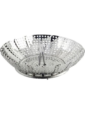 Pazariz Buharda Pişirme Aparatı Haşlama Sepeti Katlanabilir Sebze Pişirme