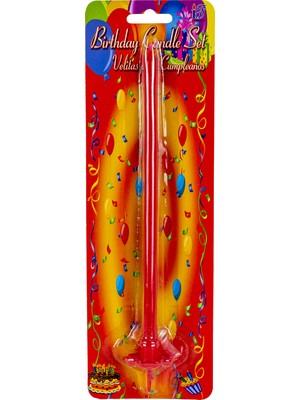 Niyet Uzun Pasta Mumu - 17 cm (Kırmızı)