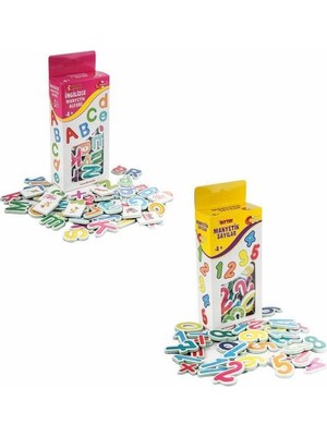 Masho Trend Manyetik Sayılar + Manyetik Harfler - Mıknatıslı Alfabe Seti - Mıknatıslı Sayı Seti