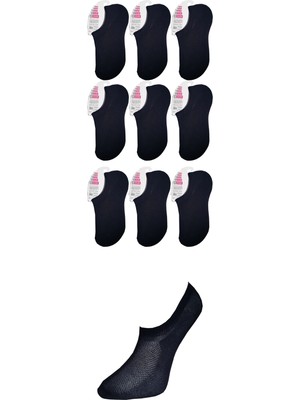 Mudanis Izlen Siyah Kadın Görünmez Çorap 9 Çift