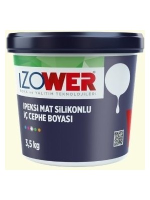 Izower Ipeksi Mat Silikonlu Iç Cephe Boyası ( Silinebilir ) - Dicle 10 ( 3.5kg )