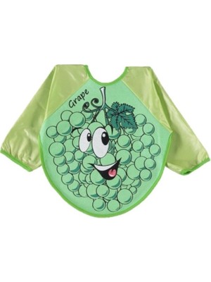 Belinay Üzüm Motif Giyilebilir Kollu Mama Önlüğü
