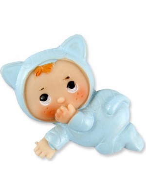 Hayaller Dükkanı 20 Adet Bebek Kedi Kostümlü Mavi Pk1