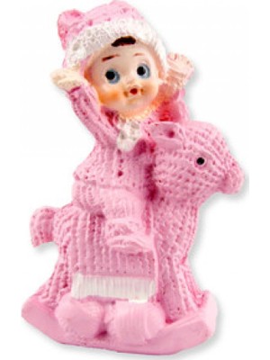 Hayaller Dükkanı 20 Adet Bebek Atın Üstünde Pembe Pk1