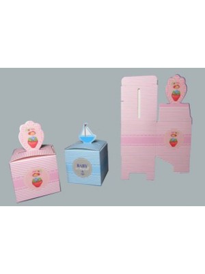 Hayaller Dükkanı Kutu Karton Gemili & Bebekli Mavi P10