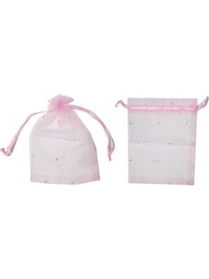 Hayaller Dükkanı Kese Taşlı Küçük Pembe 9X12CM P50