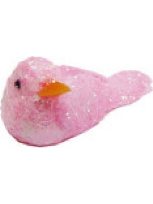Hayaller Dükkanı Kuş Minik Simli Pembe P50