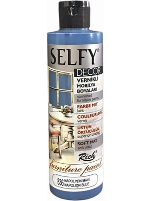 Rich Selfy Decor Vernikli Boya 240 cc - Napolyon Mavi 836