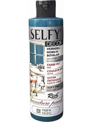Rich Selfy Decor Vernikli Boya 240 cc - Pasifik 838