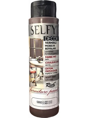 Rich Selfy Decor Vernikli Boya 500 cc - Colombia Kahve 5860