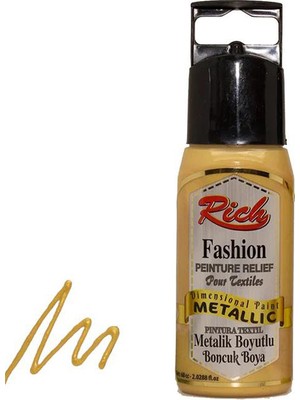 Rich Metalik Boyutlu Boncuk Boya 60 cc - Altın