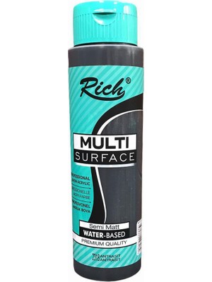 Rich Multi Surface Her Yüzey Için Akrilik Boya 500 cc - Antrasit 2318
