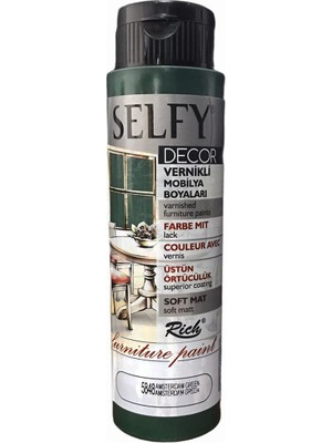 Rich Selfy Decor Vernikli Boya 500 cc - Amsterdam Green 5848