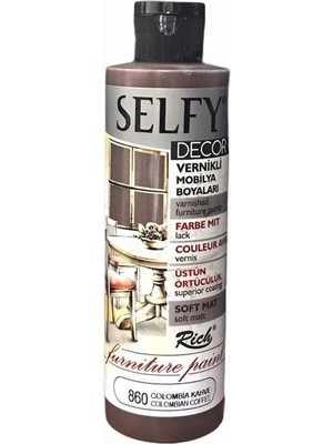 Rich Selfy Decor Vernikli Boya 240 cc - Colobia Kahve 860
