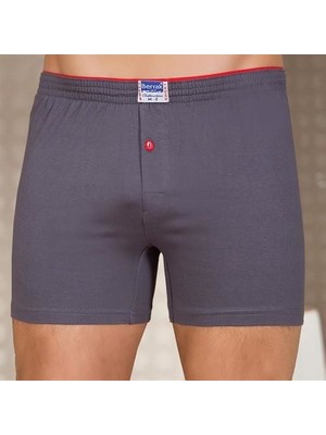 Berrak 2 Adet Berrak 1099 Düğmeli Erkek Boxer %100 Pamuk Penye Boxer