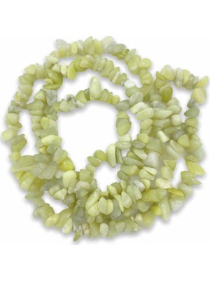 Hedef Bijuteri Limon Jade Kırık Doğaltaş Dizisi 80 cm Kırıktaş Limon Jade Dizi