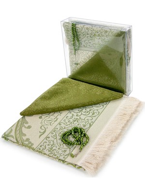 İhvan Hac Umre Mevlid Seti 10 - Seccade - Örtü - Tesbih - Kutulu