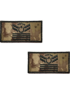 Seyhan Askeri Malzeme Uzman Çavuş 4 Kademe Tişört Rütbesi 2 Adet (Kk Yeni Kamuflaj)