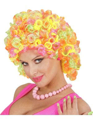 Widmann Parti Peruk  Kıvırcık Neon Fosforlu