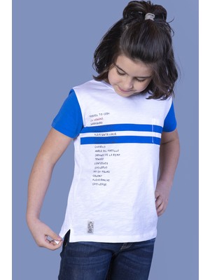 Toontoy Erkek Çocuk Çizgili Baskılı T-shirt