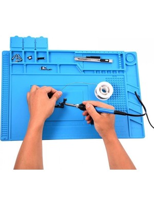 Wozlo S160 Büyük Telefon Tamir Pedi Isıya Dayanıklı Silikon Mıknatıslı Anti Statik Kokusuz 45X30CM