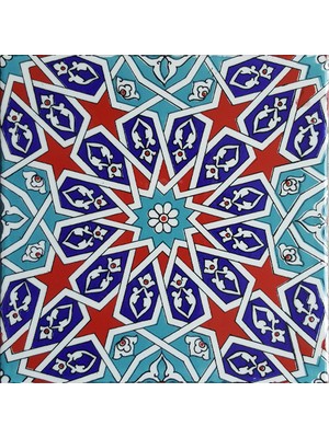 Can Seramik  20*20 Cm Cç28 Iznik Çini Karo  5' Li 1 Paket