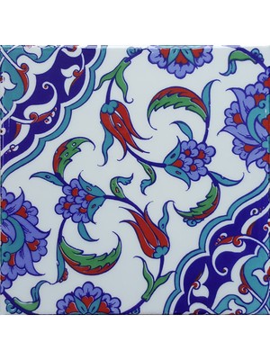 Can Seramik  20*20 Cm Cç44 Kütahya Çini Karo  5' Li 1 Paket