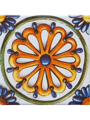 Can Seramik  10*10 Cm Cç-16 Kütahya Çini Karo ( 5'li 1 Paket )