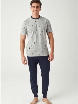 Mod Collection Çapalı Paça Lastik Bilekli Erkek Pijama Takım