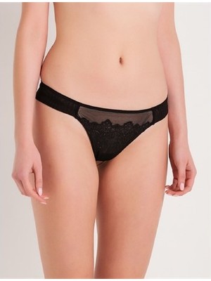 Magic Form 692 Brode Dantelli Brazil String Külot - Siyah