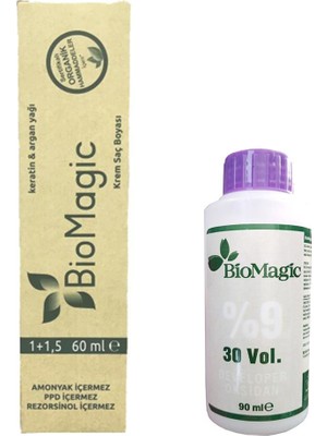 BioMagic  Biomagic Organik Keratin ve Argan Saç Boyası 60 Ml.+Oksidan