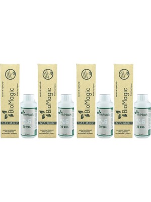 BioMagic Organik Amonyaksız Saç Boyası Koyu Küllü Kumral-6.72+Oksidan (4 Adet)