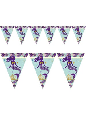 Balonevi Deniz Kızı Temalı Üçgen Flama 3,20 Mt.