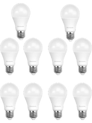 Panasonic 8,5W LED Ampul E-27 Kalın Duylu Beyaz Işık 10 Adet