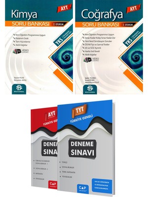 Bilgi Sarmal Yayınları AYT Kimya - AYT Coğrafya Soru Bankası Ikili Set