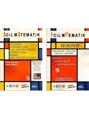Acil Yayınları Matematik Problemler + Tek Kitap 6 Matematik Fasikülü 2'li Set Yeni 2020