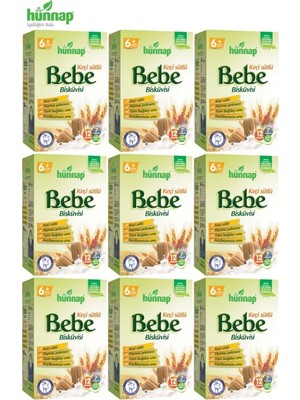 Hünnap Bebe Bisküvisi Keçi Sütlü 400 gr 9'lu Set (Toplam 3600 gr)